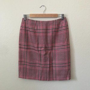 Talbots Pink, Plaid Skirt, Size Petite 8